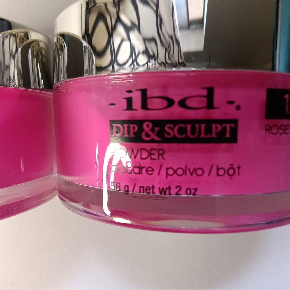 Lot Of 2 Ibd Dip And Sculpt Nail Powder 2 Oz Rose Light District New And Sealed